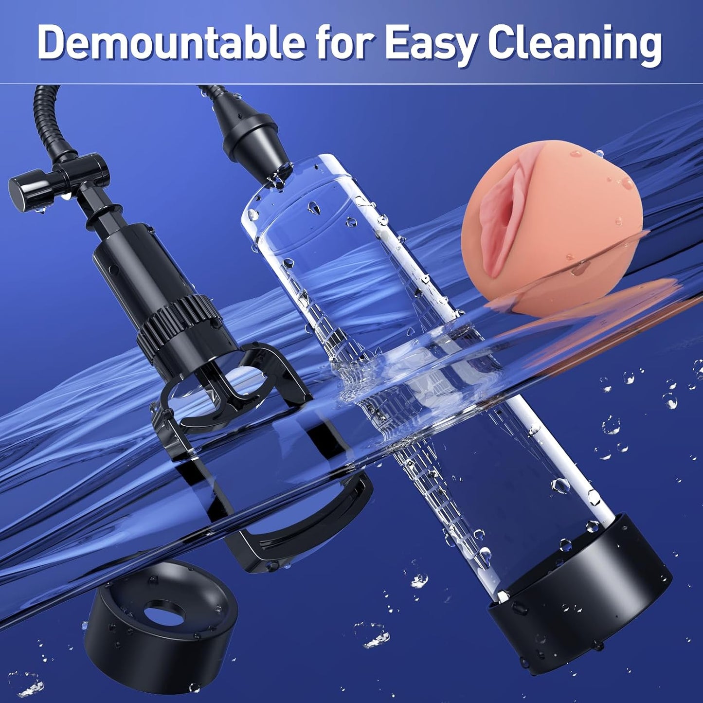ClearVault Manual Penis Pump | Graduated Tube + Stroker - Vixen Adult Playroom