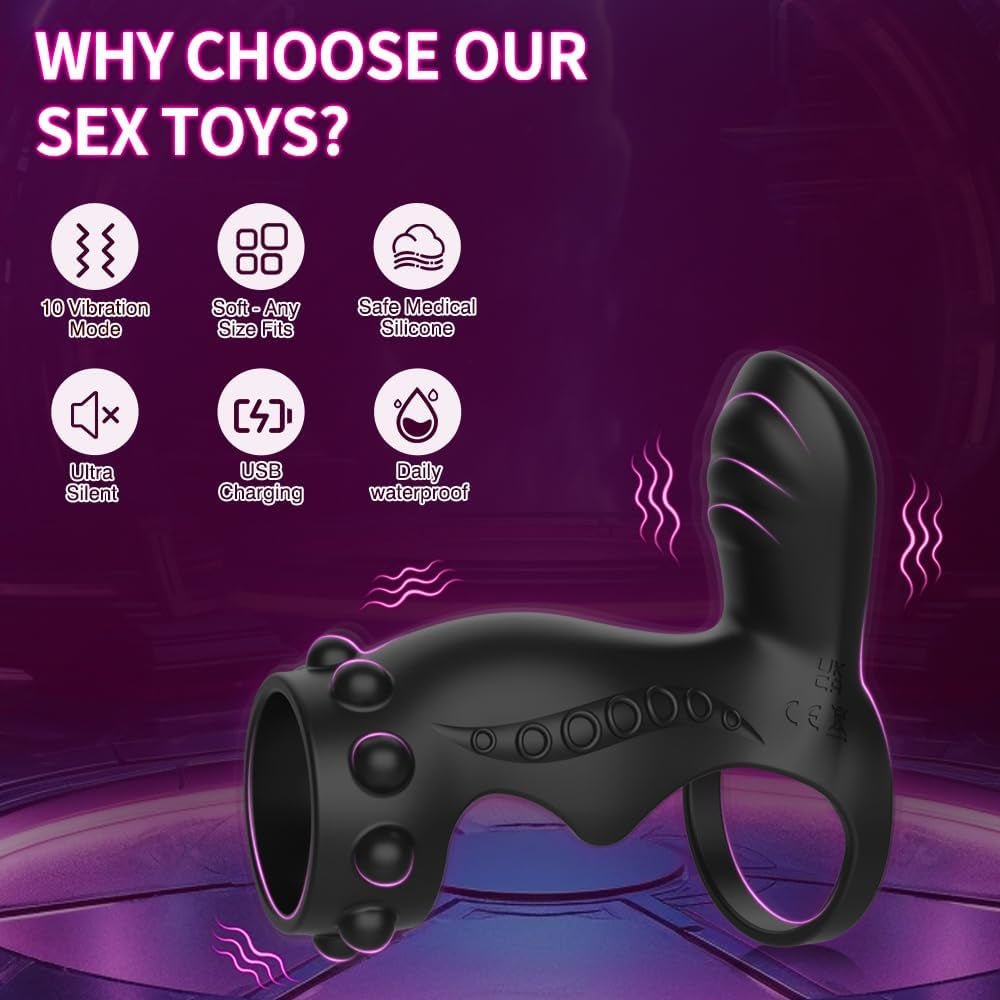 ClimaxLock Vibrating Cock Sleeve & Clit Massager - Vixen | Nova Network