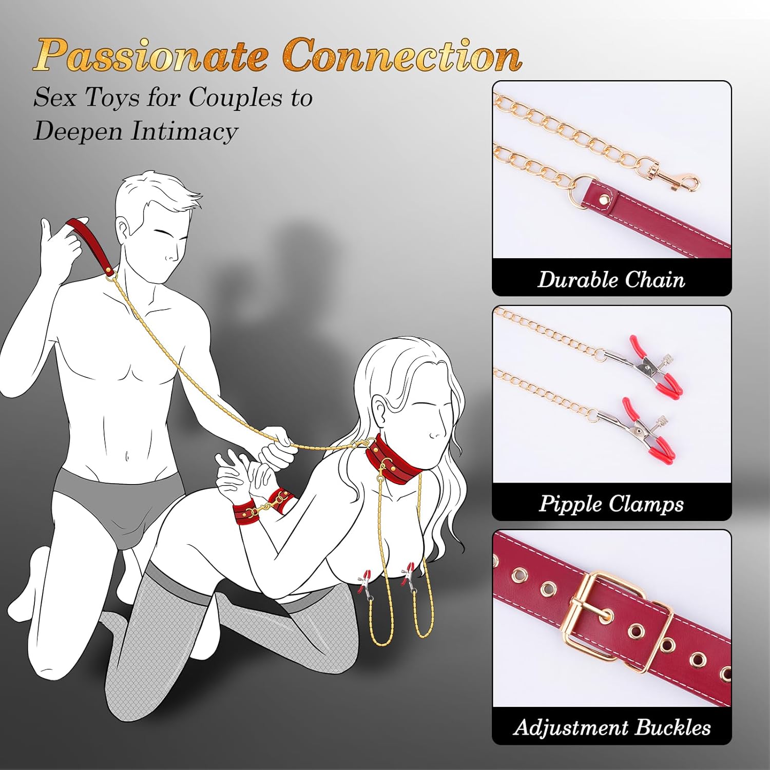 CloudBond Plush Leather BDSM Restraints Set - Vixen | Nova Network