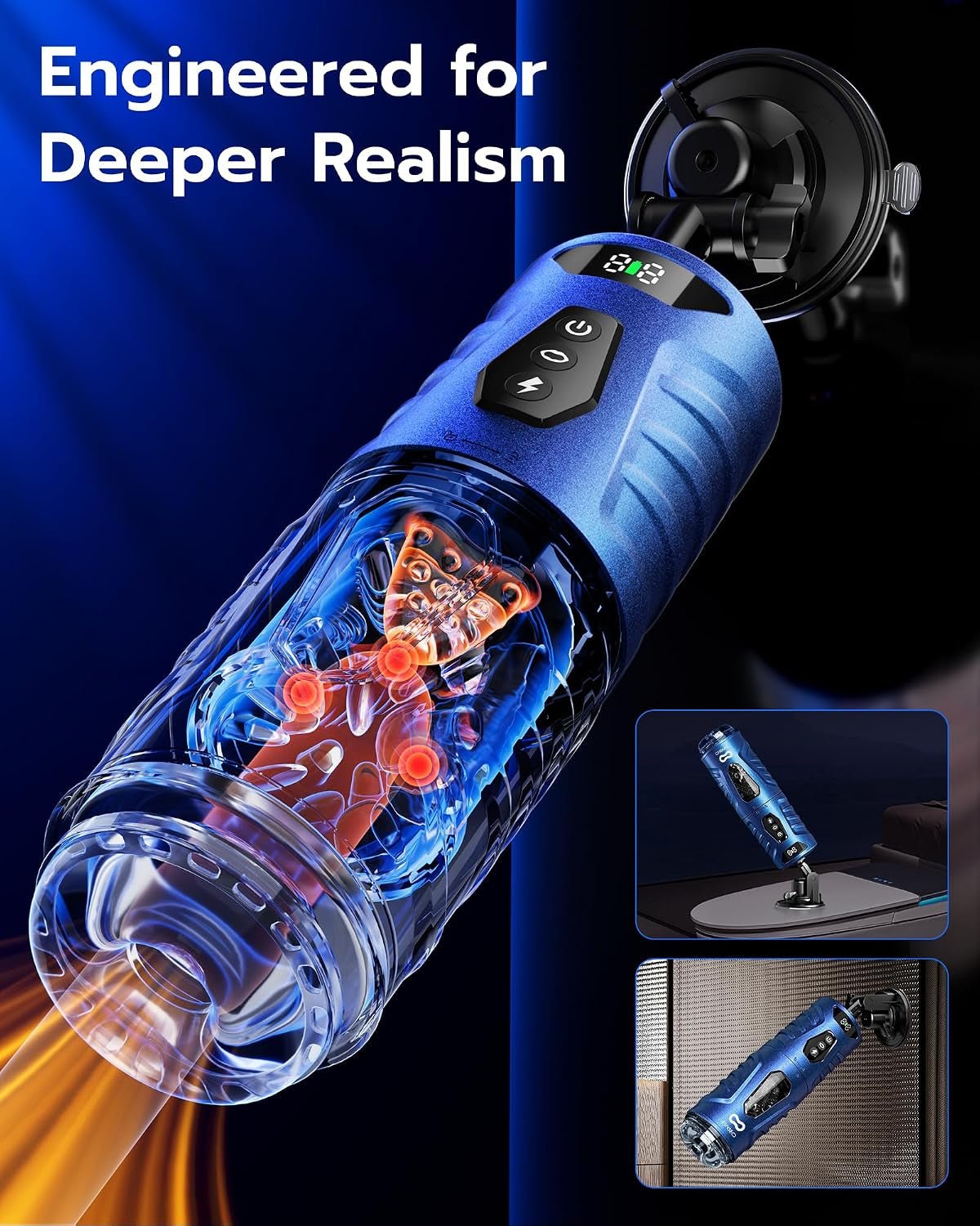CobaltDrive AI Sync Automatic Masturbator | Thrust, Rotate, Suck - Vixen Adult Playroom