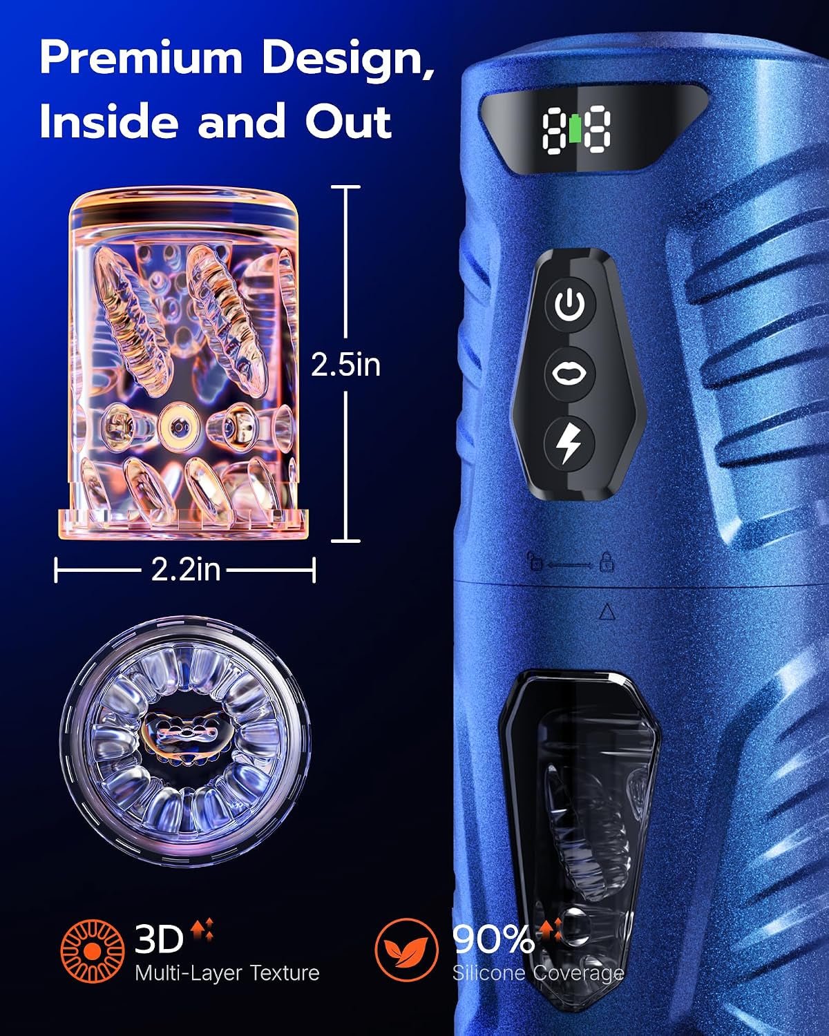 CobaltDrive AI Sync Automatic Masturbator | Thrust, Rotate, Suck - Vixen Adult Playroom