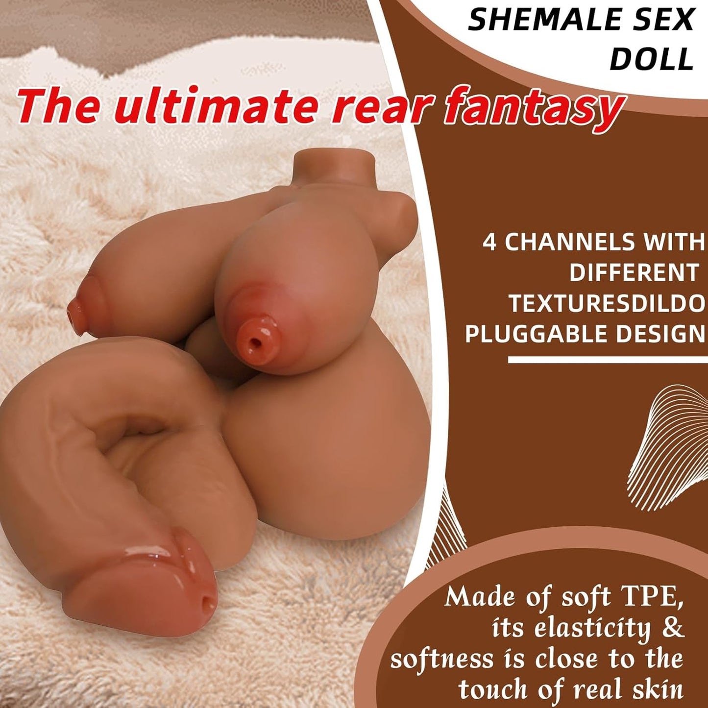 CocoMix 5-in-1 Trans Torso Sex Doll | Penetrable Nipples - Vixen Adult Playroom