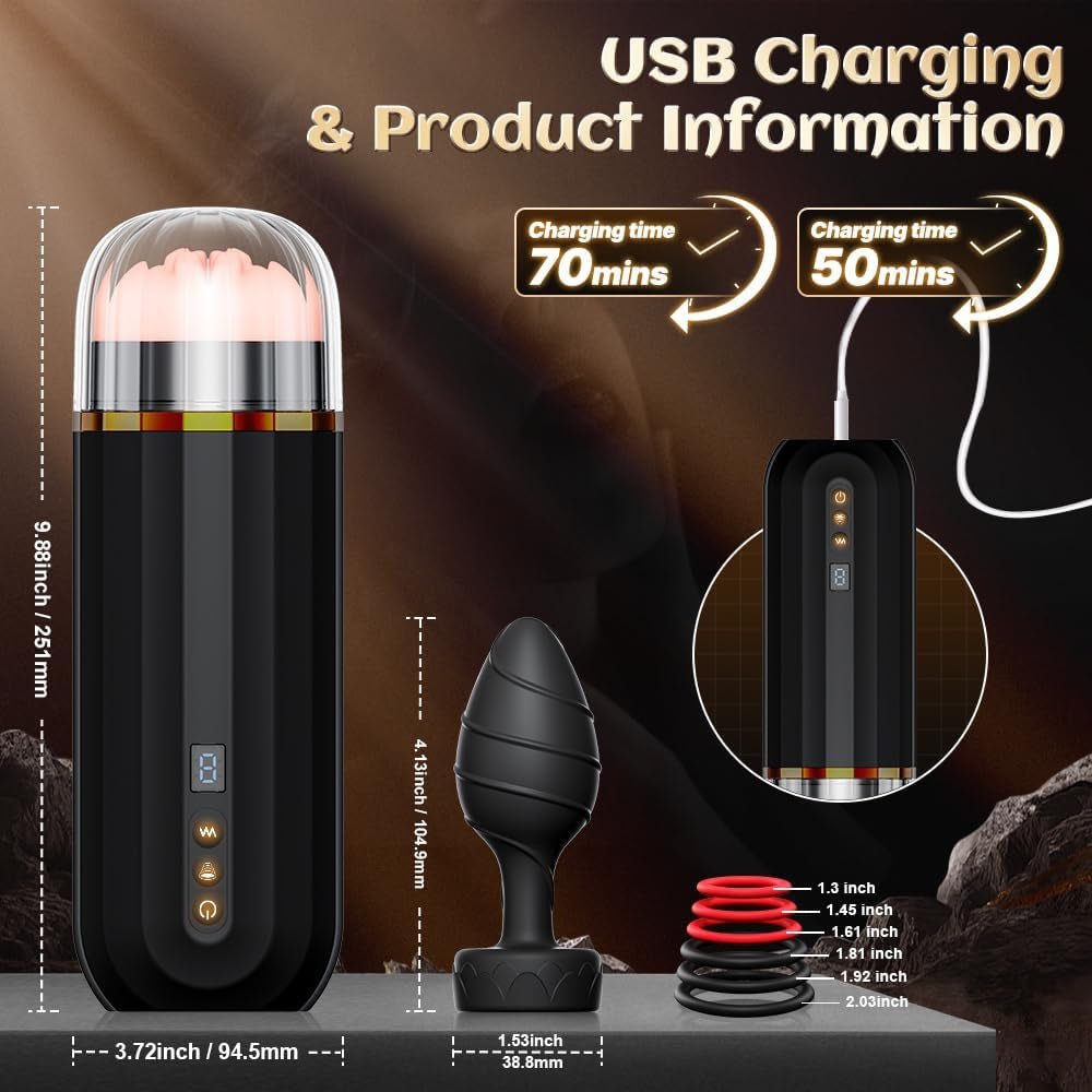 CommandSuite Male Stroker Set 10 Suction + 10 Vibe | AI + Plug - Vixen | Nova Network