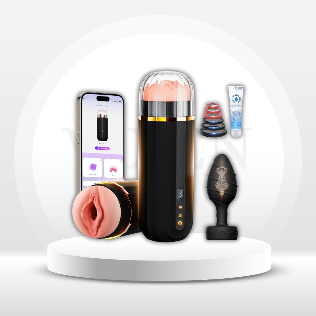 CommandSuite Male Stroker Set 10 Suction + 10 Vibe | AI + Plug - Vixen | Nova Network