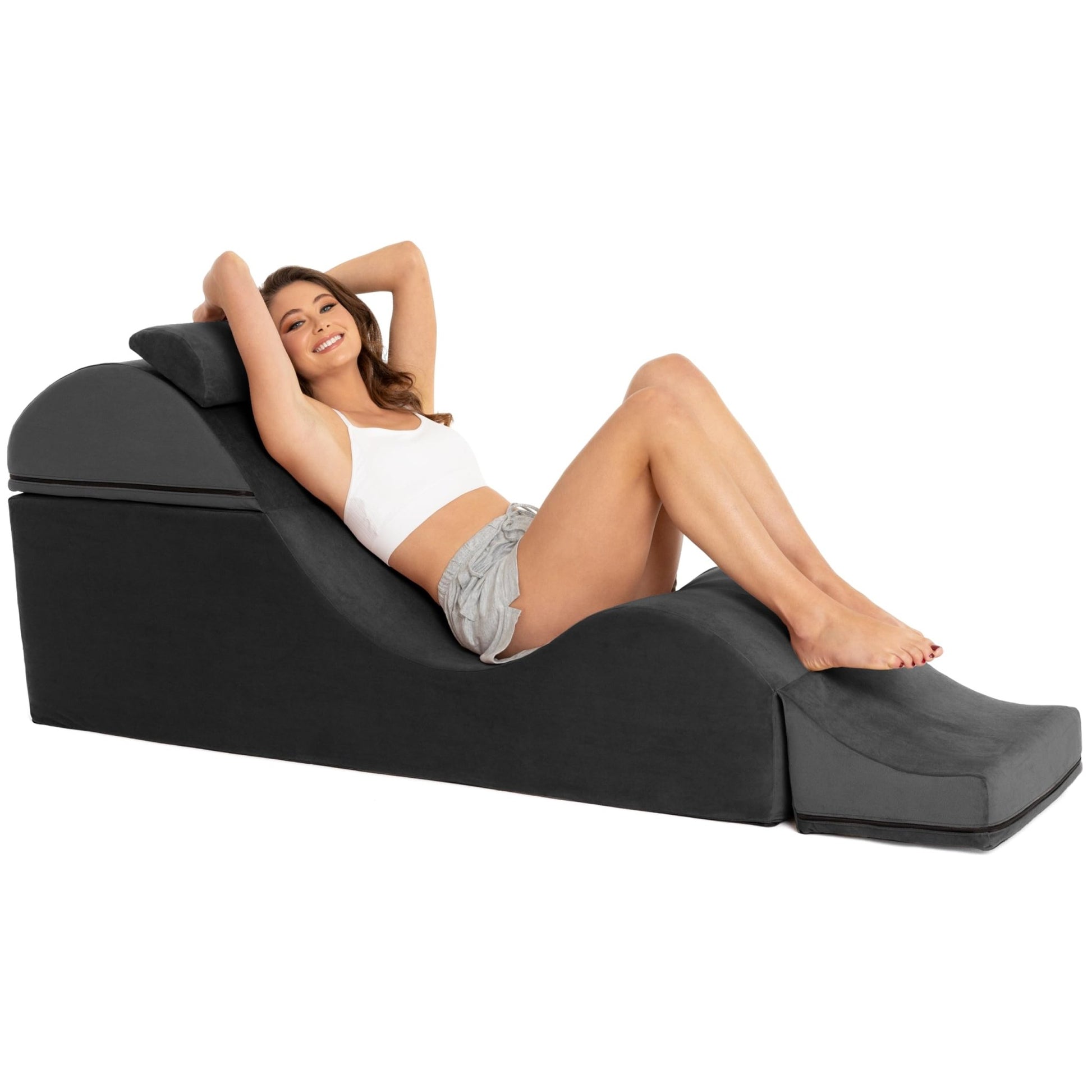 Convertible Black Intimate Lounge Sex Chaise - Vixen | Nova Network