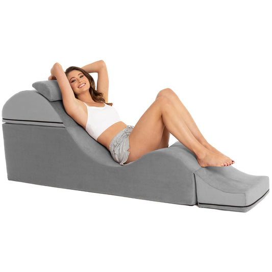 Convertible Gray Intimate Lounge Sex Chaise - Vixen | Nova Network