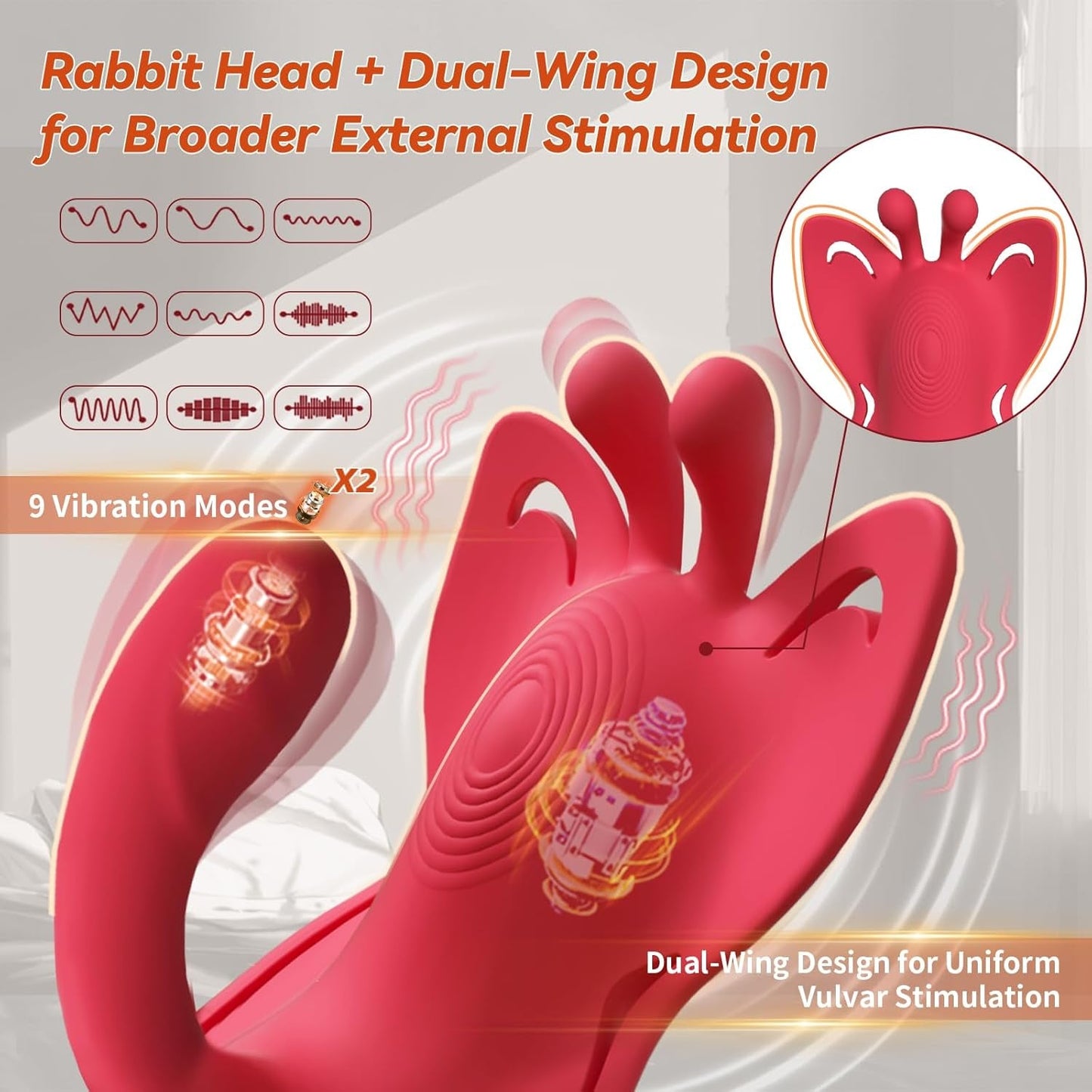 Couples App Remote Control Wearable Vibrator, Couple Women Adult Sex Toys, Long Distance Panty Vibrator with Butterfly Stimulator for G Spot Clitoral Penis Pleasure, Female Kinky Sex Toy Game - Vixen | Nova Network