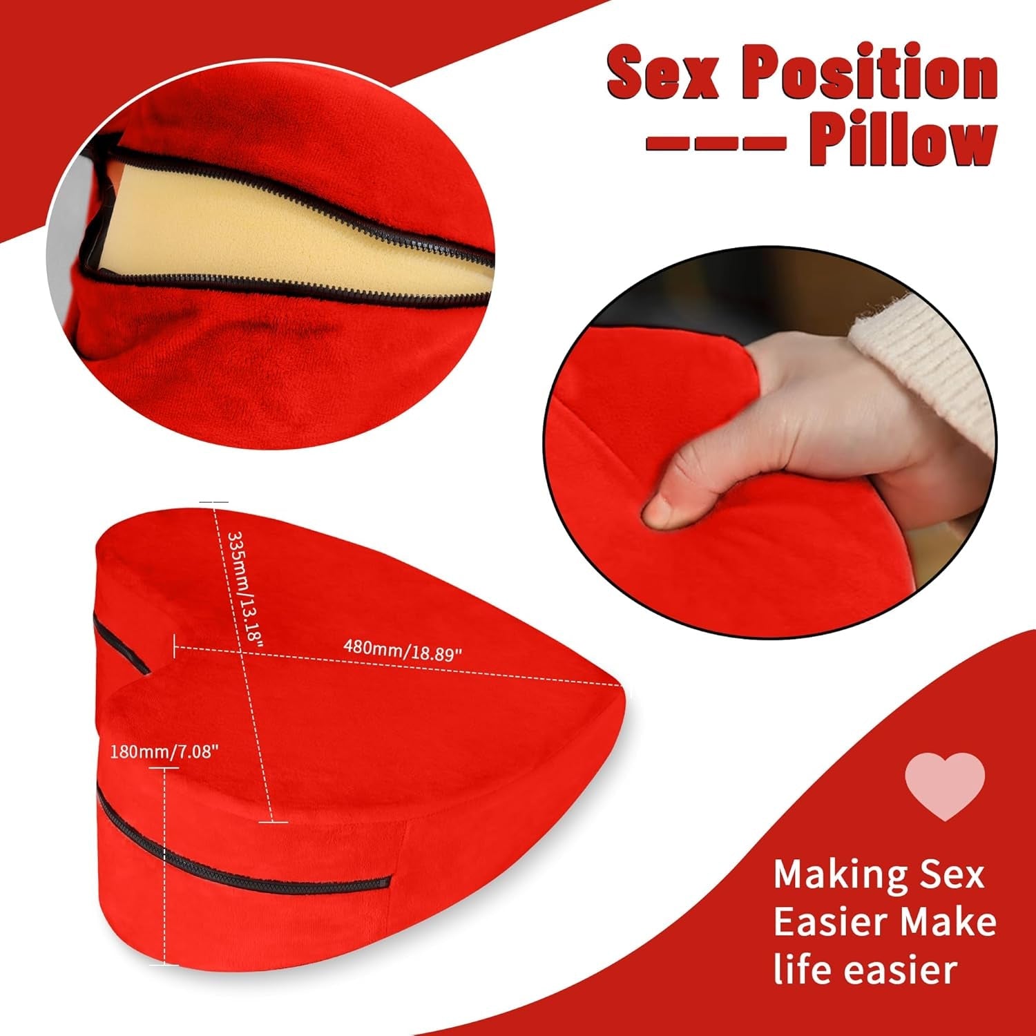 CrimsonAmour Heart - Shaped Sex Position Pillow - Vixen | Nova Network