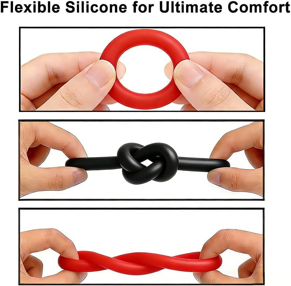 CrimsonFlex 9 - Piece Adjustable Cock Ring Set - Vixen | Nova Network