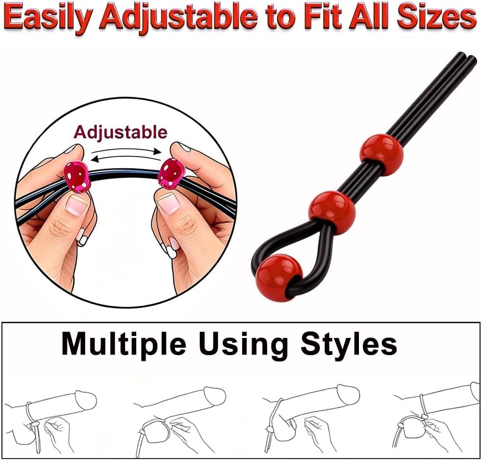 CrimsonFlex 9 - Piece Adjustable Cock Ring Set - Vixen | Nova Network