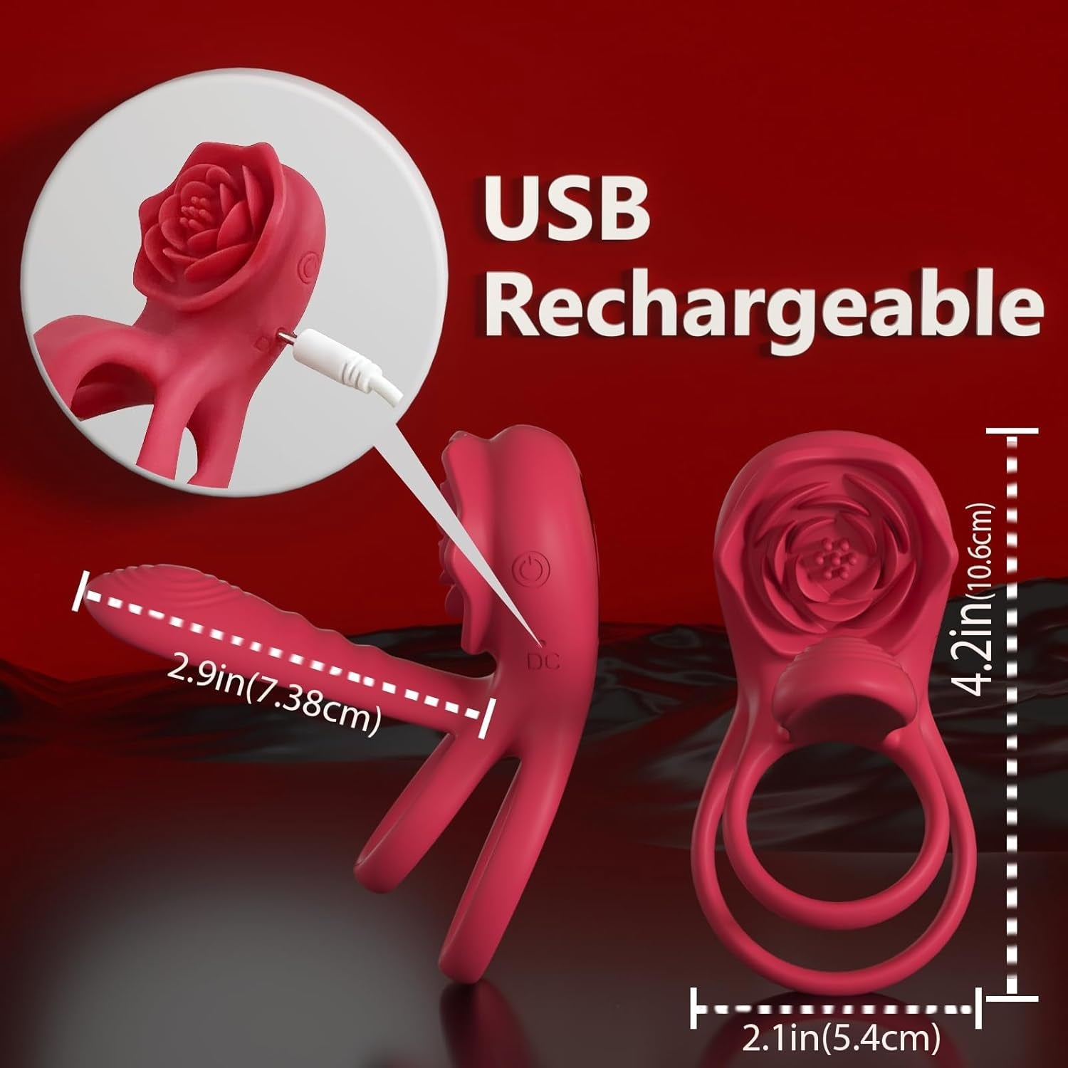 CrimsonQuartet Vibrating Cock Ring Clit Stim Sleeve 9 Modes - Vixen | Nova Network