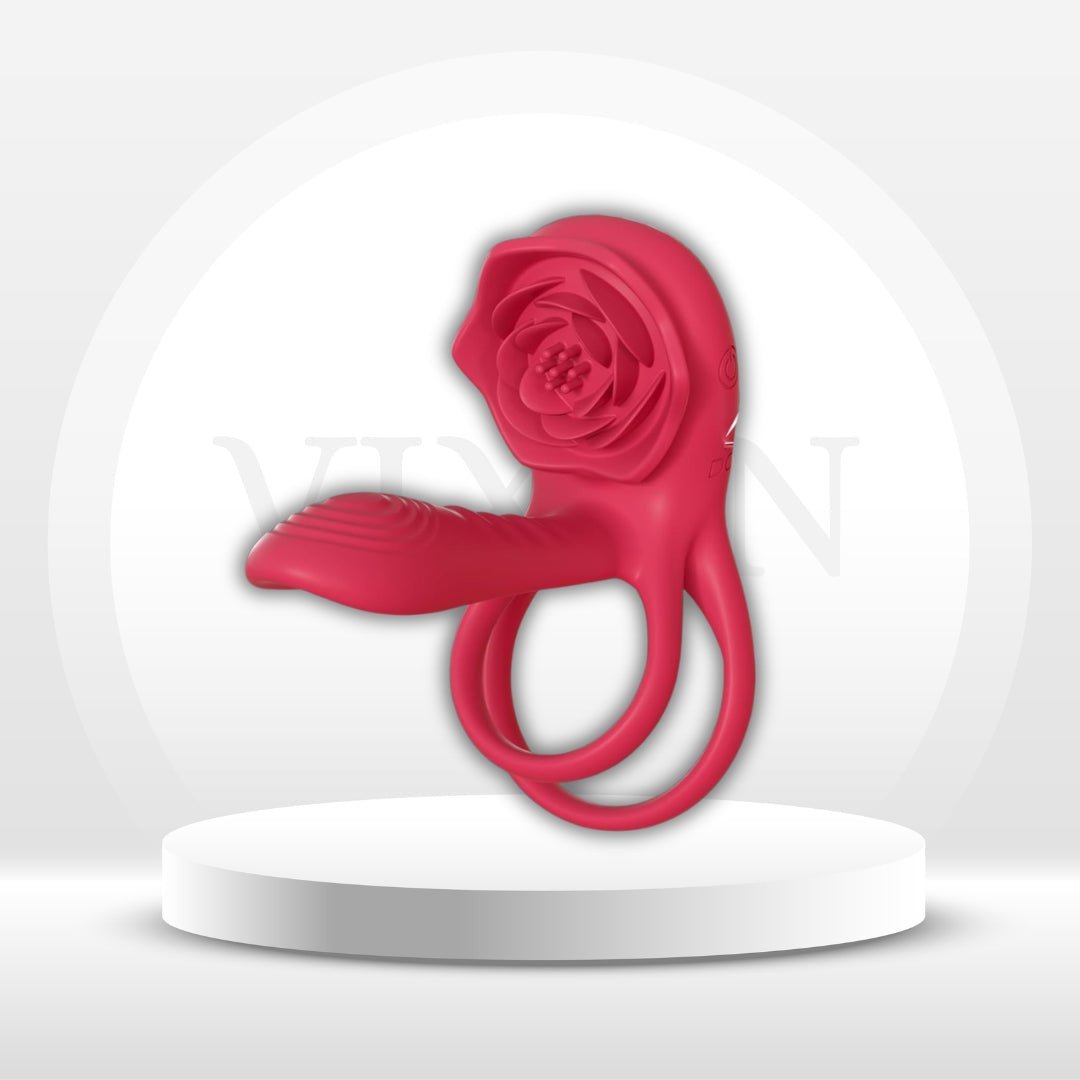 CrimsonQuartet Vibrating Cock Ring Clit Stim Sleeve 9 Modes - Vixen | Nova Network