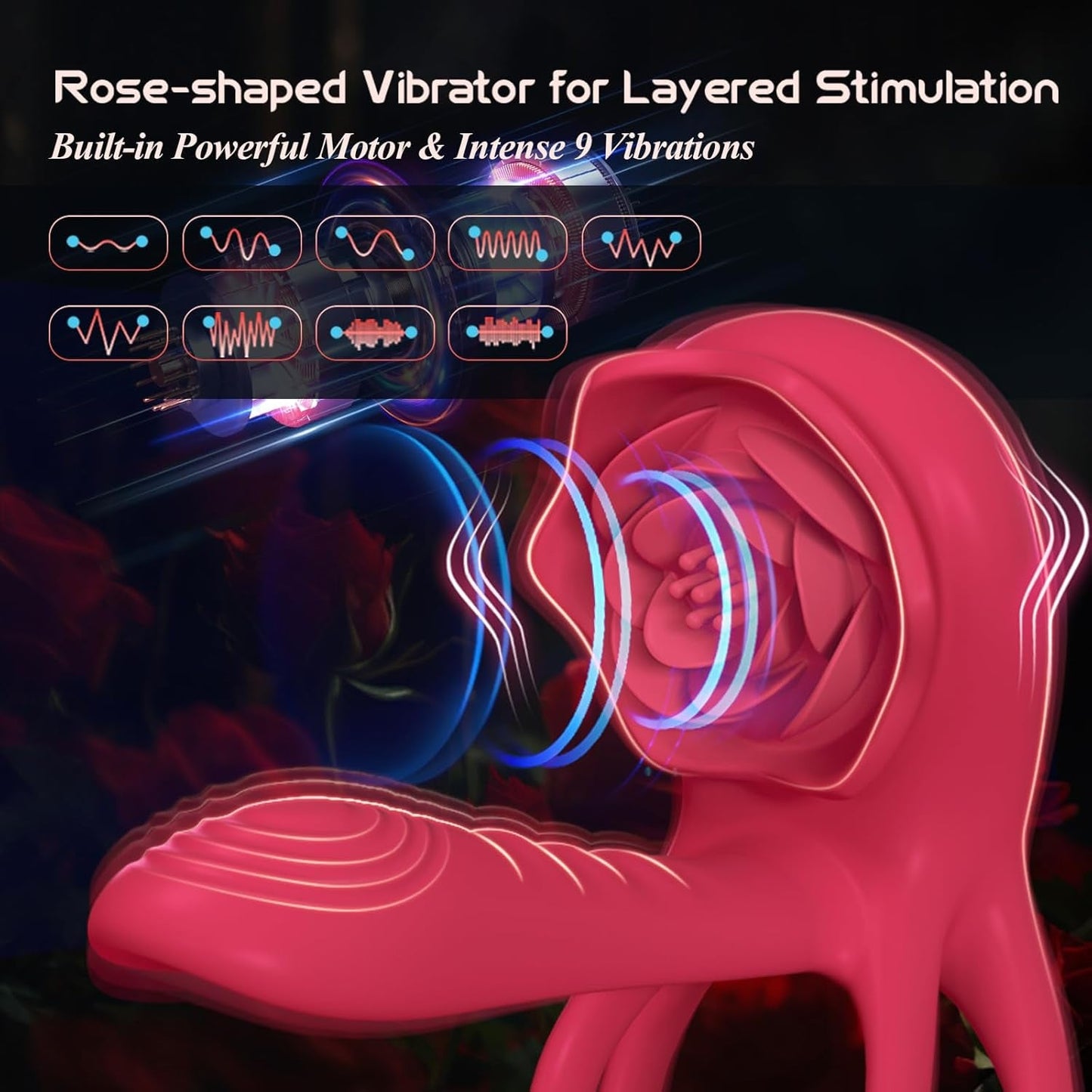 CrimsonQuartet Vibrating Cock Ring Clit Stim Sleeve 9 Modes - Vixen | Nova Network
