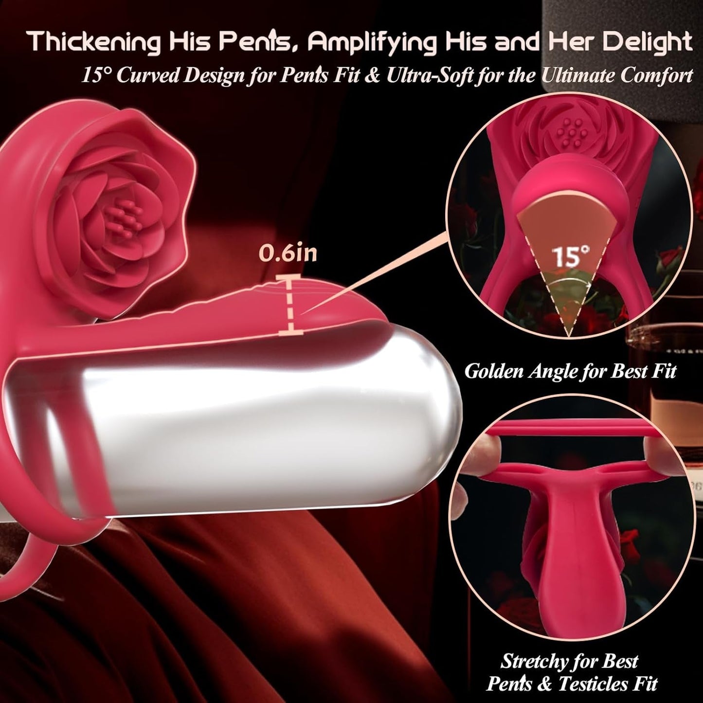 CrimsonQuartet Vibrating Cock Ring Clit Stim Sleeve 9 Modes - Vixen | Nova Network