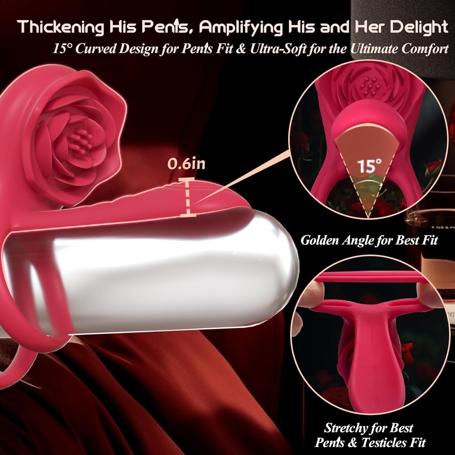 CrimsonQuartet Vibrating Cock Ring Clit Stim Sleeve 9 Modes - Vixen | Nova Network