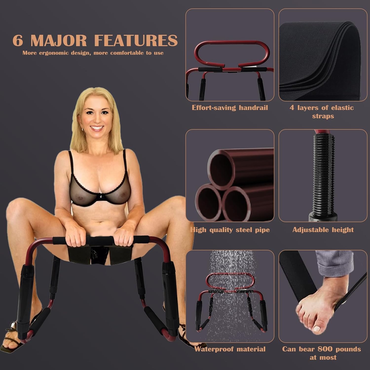 CrimsonRide Adjustable Couples Sex Chair - Vixen | Nova Network