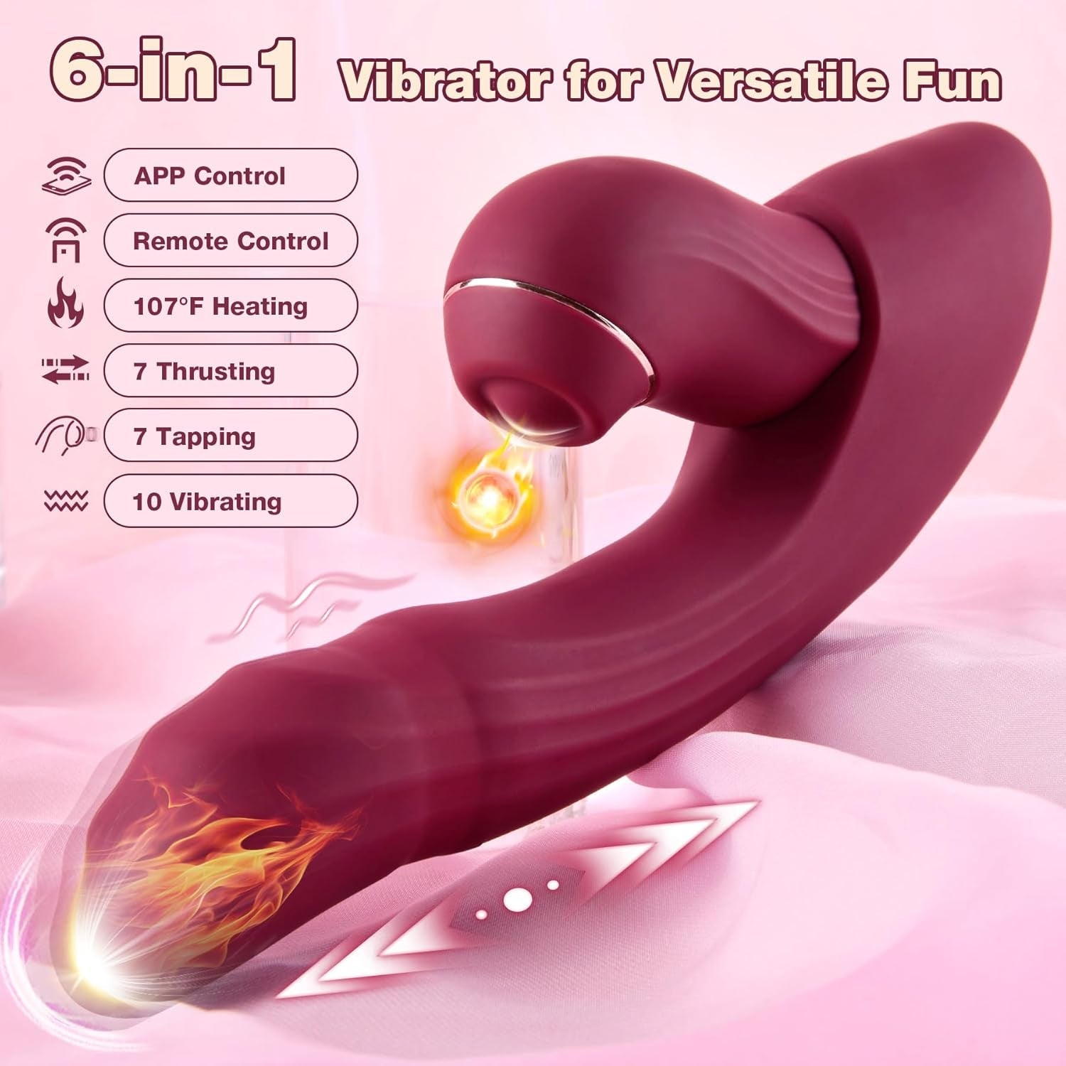 CrimsonSync 6X Dual Thrust Rabbit Vibrator - Vixen | Nova Network