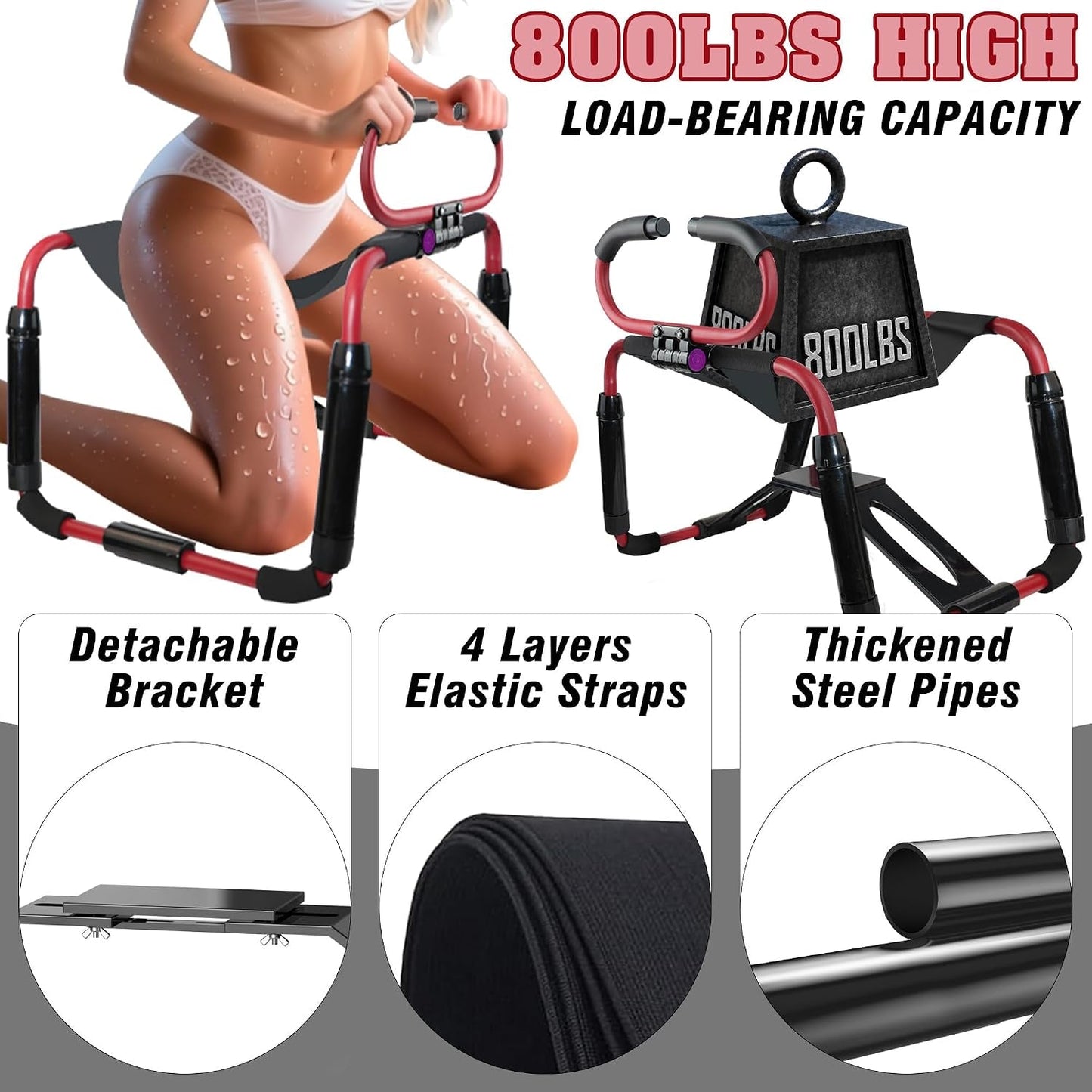 CrimsonThrone Sex Chair | 180° Armrests, Dildo Mount, Red - Vixen Adult Playroom