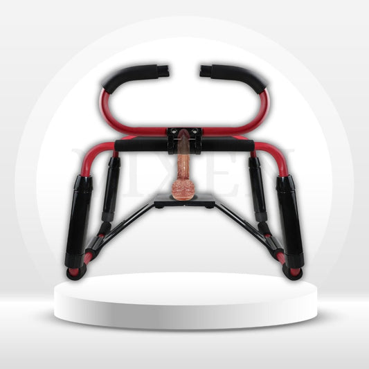 CrimsonThrone Sex Chair | 180° Armrests, Dildo Mount, Red - Vixen Adult Playroom