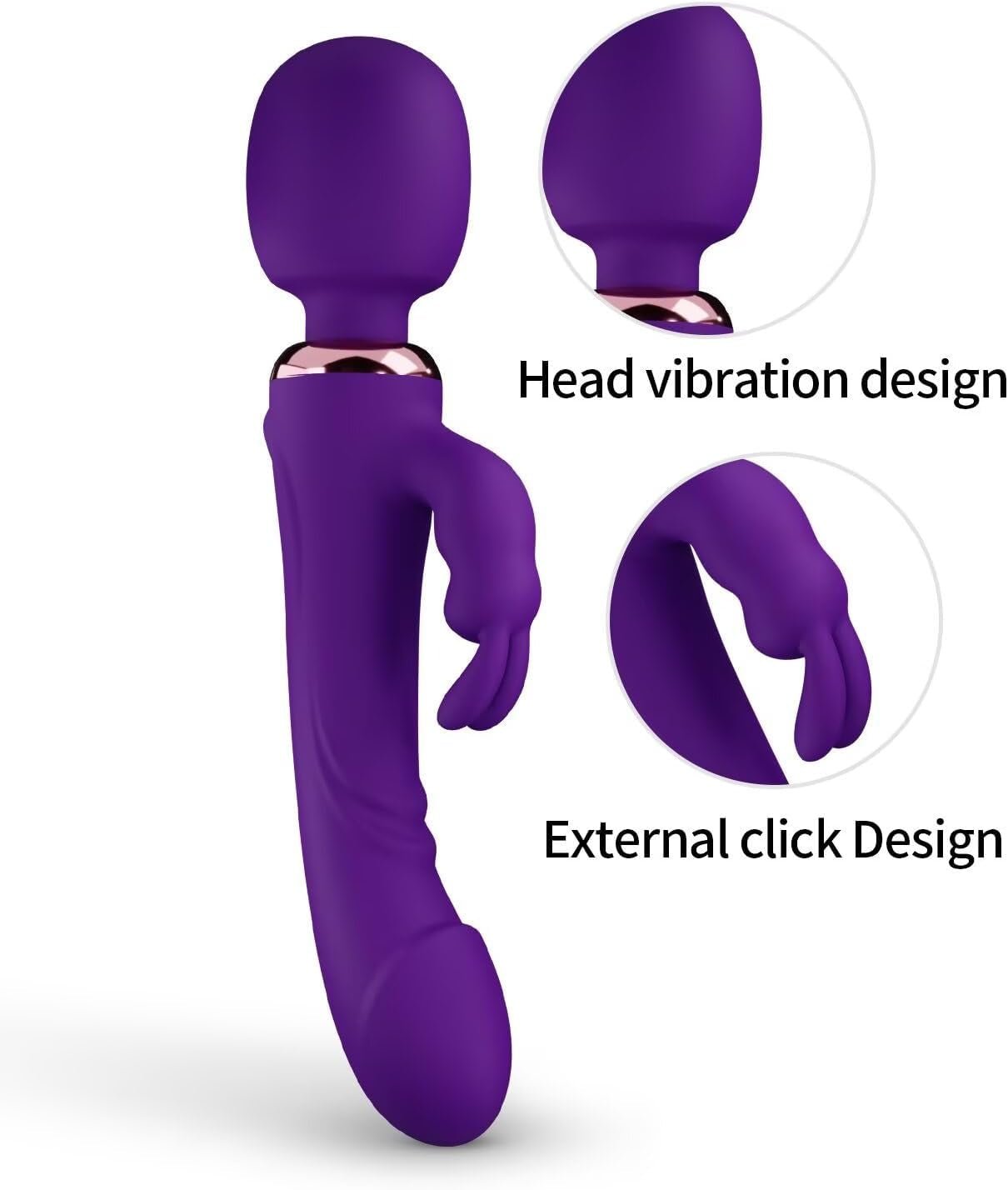 CrimsonTriad Triple Stimulation Rabbit Dildo Wand - Vixen | Nova Network