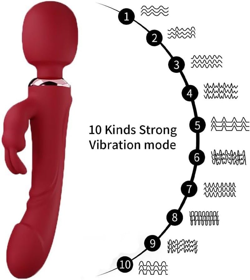 CrimsonTriad Triple Stimulation Rabbit Dildo Wand - Vixen | Nova Network