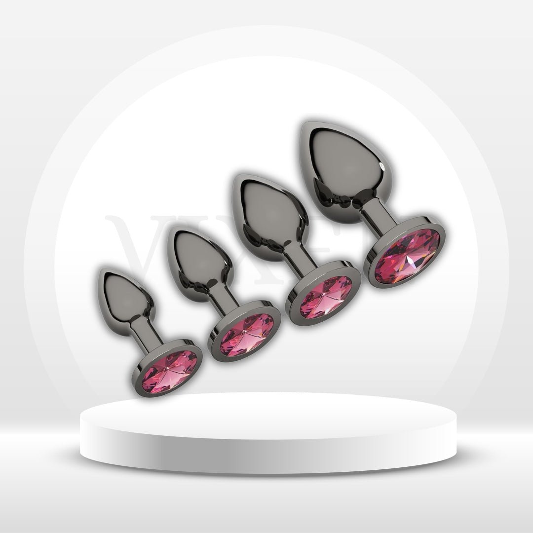 CrownJewel Butt Plug Set | 4-Piece Metal, Beginner to Expert - Vixen | Nova Network