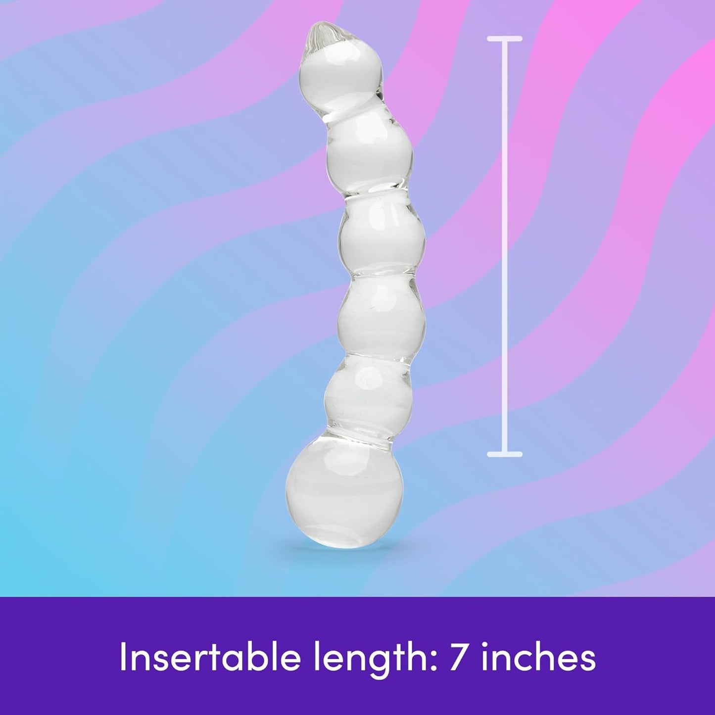 CrystalBead 7 - Inch Glass Beaded Dildo - Vixen | Nova Network