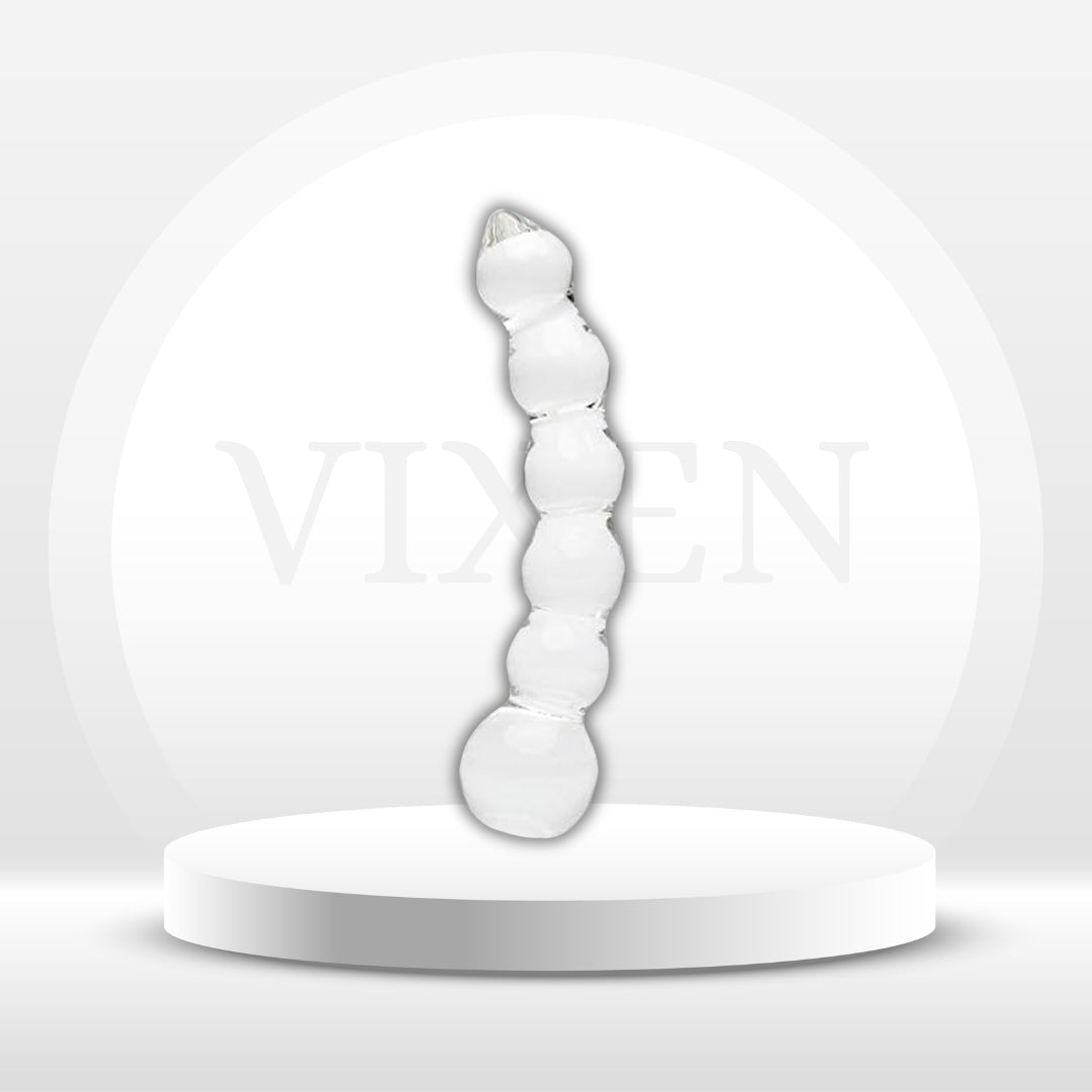 CrystalBead 7 - Inch Glass Beaded Dildo - Vixen | Nova Network