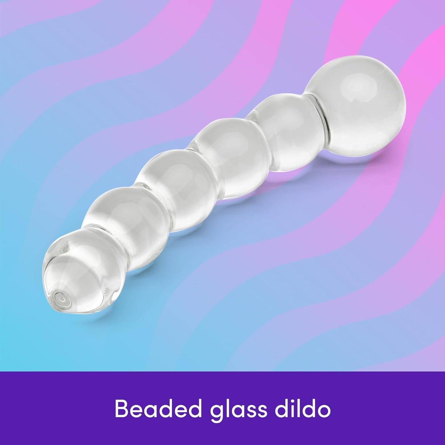 CrystalBead 7 - Inch Glass Beaded Dildo - Vixen | Nova Network