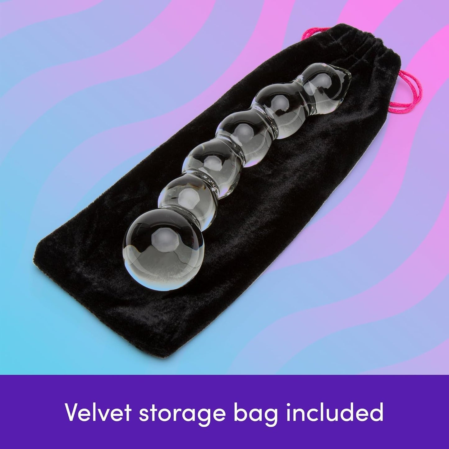 CrystalBead 7 - Inch Glass Beaded Dildo - Vixen | Nova Network