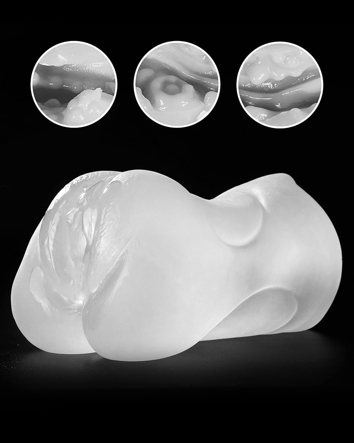 CrystalGrip Transparent 3-in-1 Pocket Pussy Male Stroker - Vixen | Nova Network