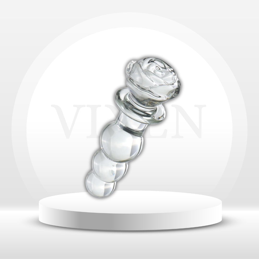 CrystalTrail Glass Beaded Anal Plug - Vixen | Nova Network