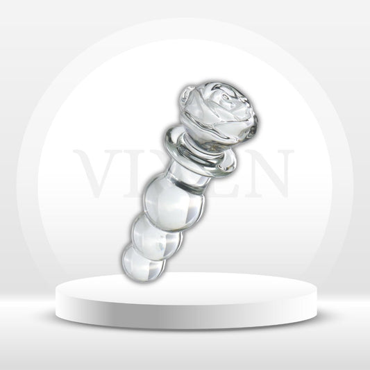 CrystalTrail Glass Beaded Anal Plug - Vixen | Nova Network