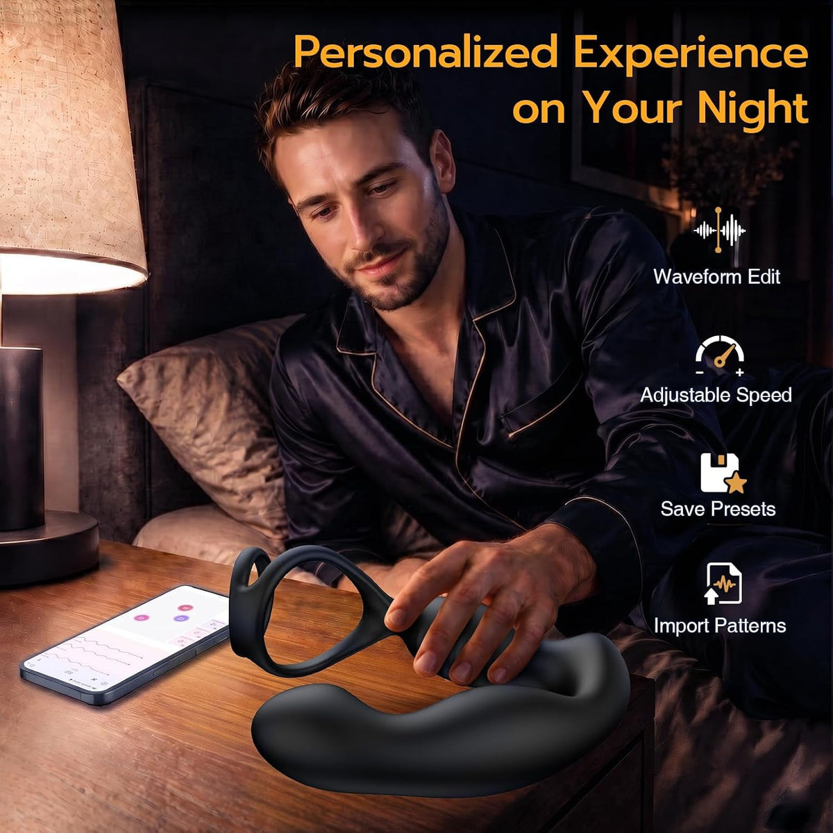 CurlFinger 360° Rotating Prostate Massager with Vibrating Cock Ring - Vixen Adult Playroom