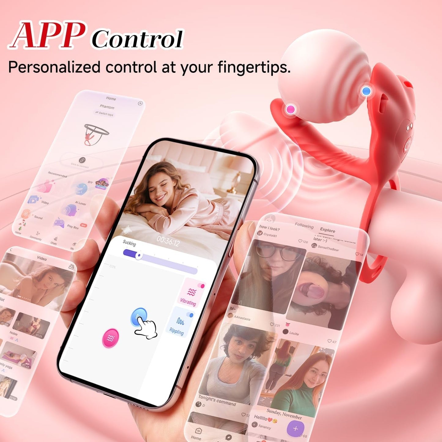 CurveBloom Wearable G - Spot Couples Vibrator - Vixen | Nova Network