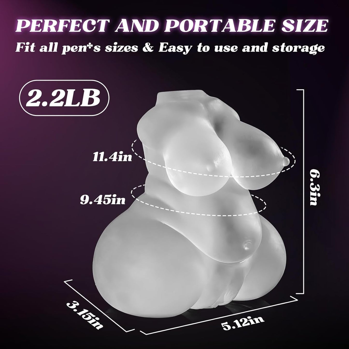 CurveCrave Transparent Sex Doll Stroker - Vixen | Nova Network