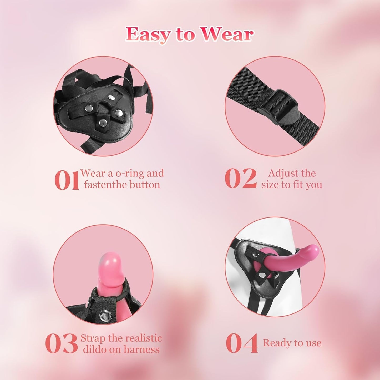 CurveCraze 7" Curved Silicone Strap-On Dildo & Harness - Vixen | Nova Network