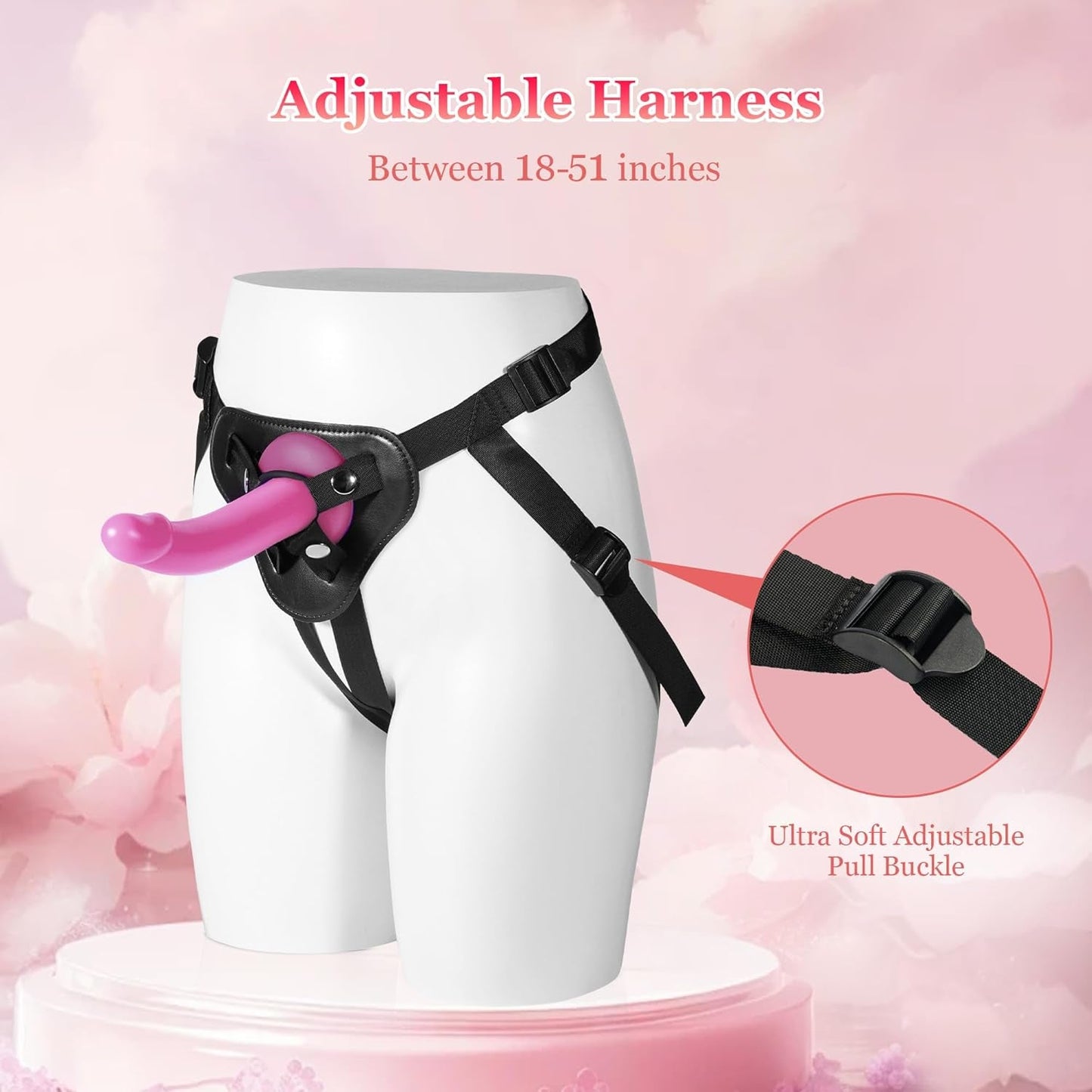 CurveCraze 7" Curved Silicone Strap-On Dildo & Harness - Vixen | Nova Network