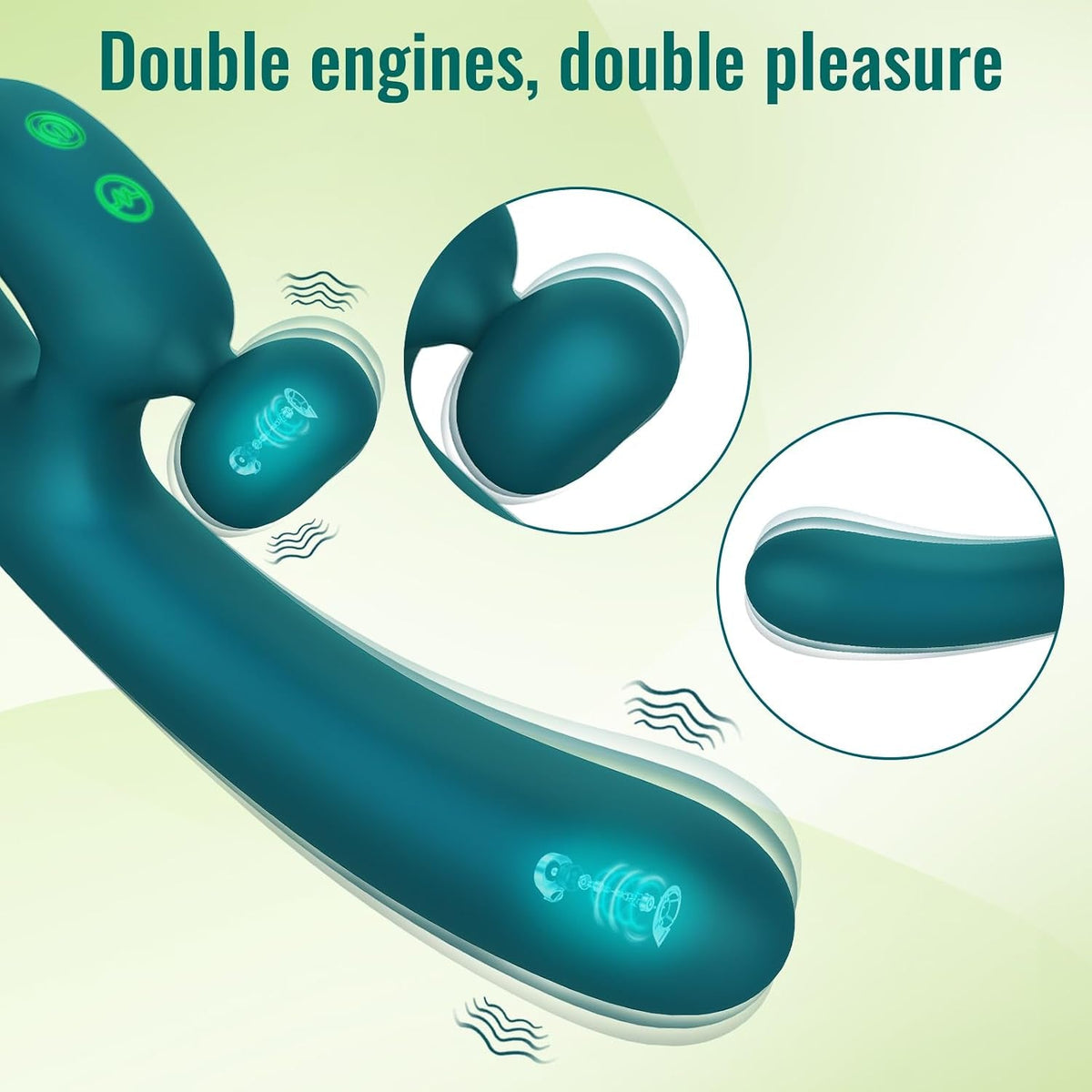 CurvedBunny Tapping Rabbit Vibrator – 10 Modes - Vixen Adult Playroom