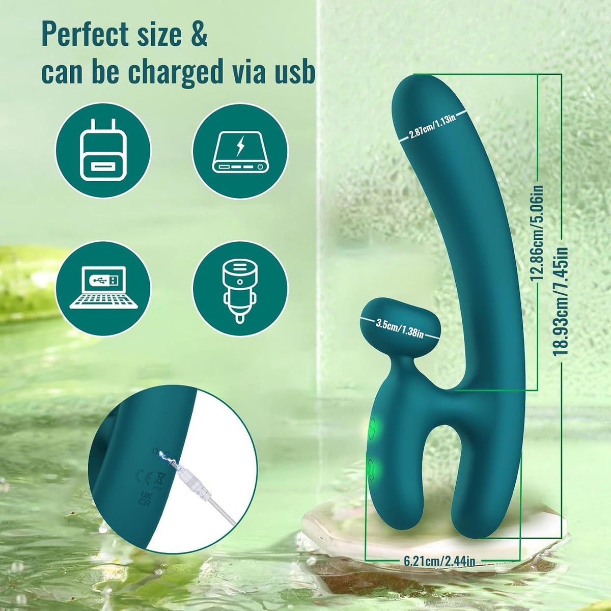 CurvedBunny Tapping Rabbit Vibrator – 10 Modes - Vixen Adult Playroom