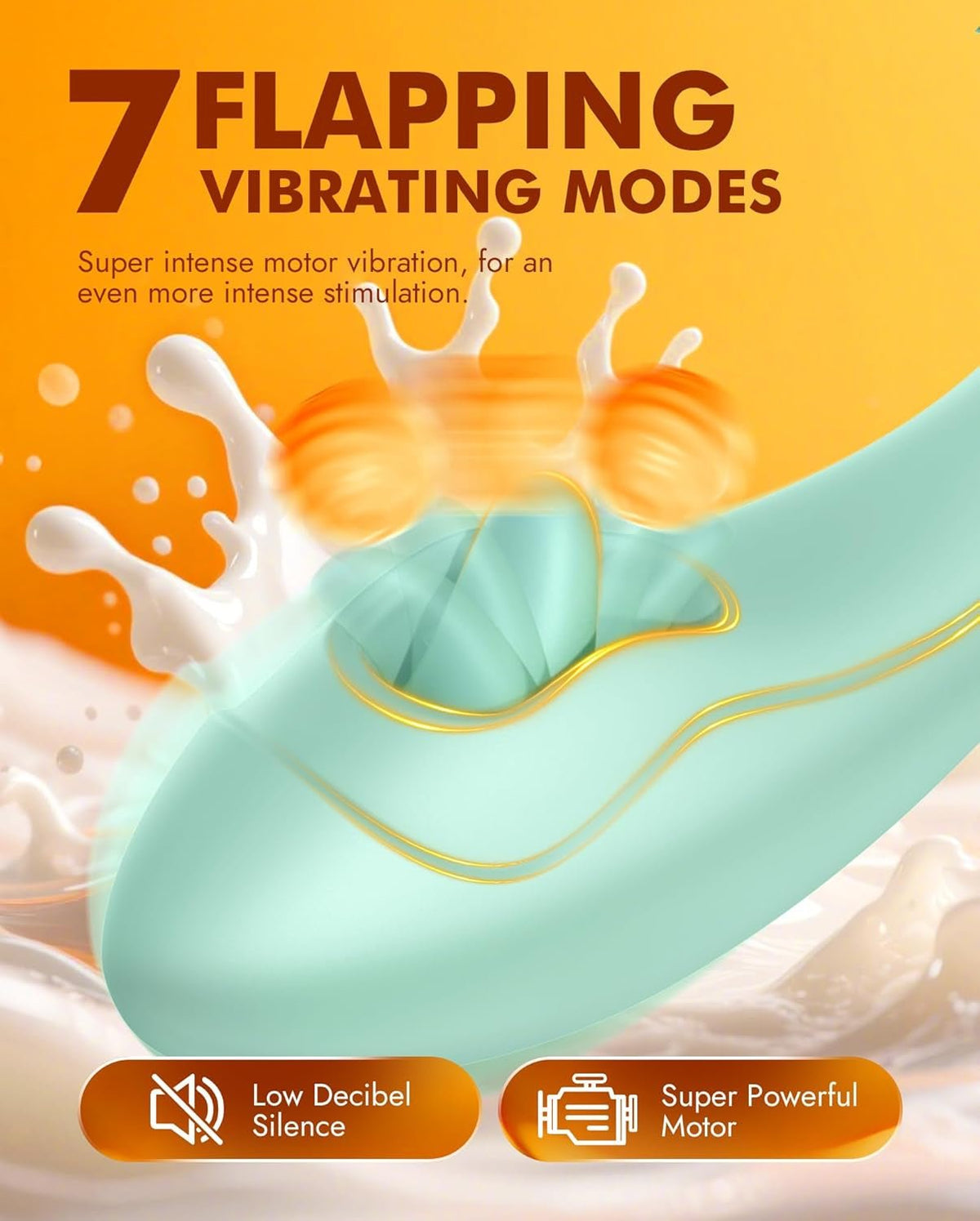CurvedKiss 4-in-1 Tongue Vibrator – Lick, Flap & Vibrate, 7 Modes - Vixen Adult Playroom