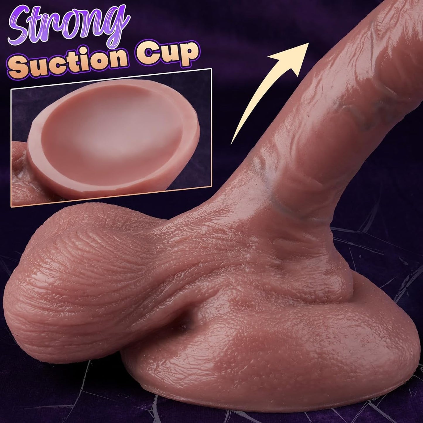 CurveFit 7” Realistic Suction Cup Dildo with Balls - Vixen | Nova Network