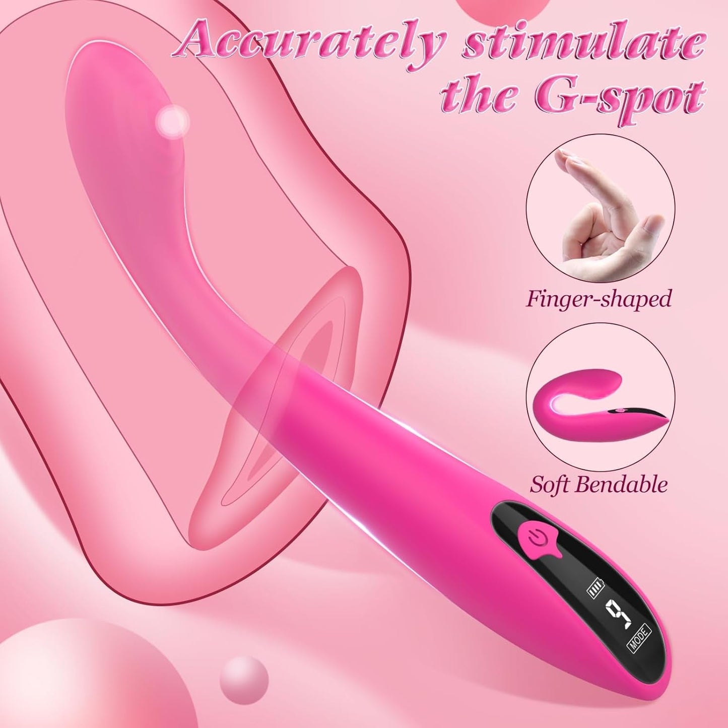CurveGlow G - Spot Vibrator Wand with LCD - Vixen | Nova Network