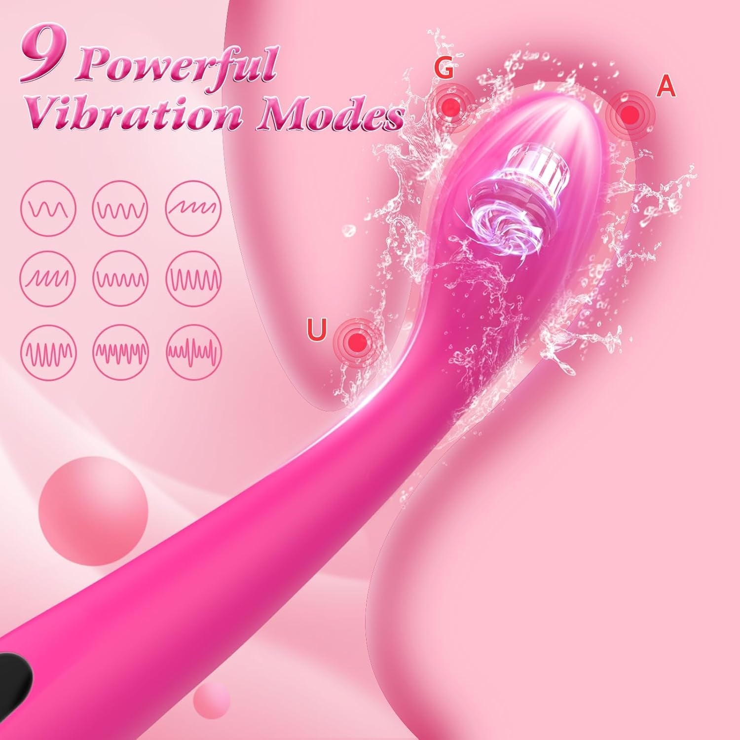 CurveGlow G - Spot Vibrator Wand with LCD - Vixen | Nova Network