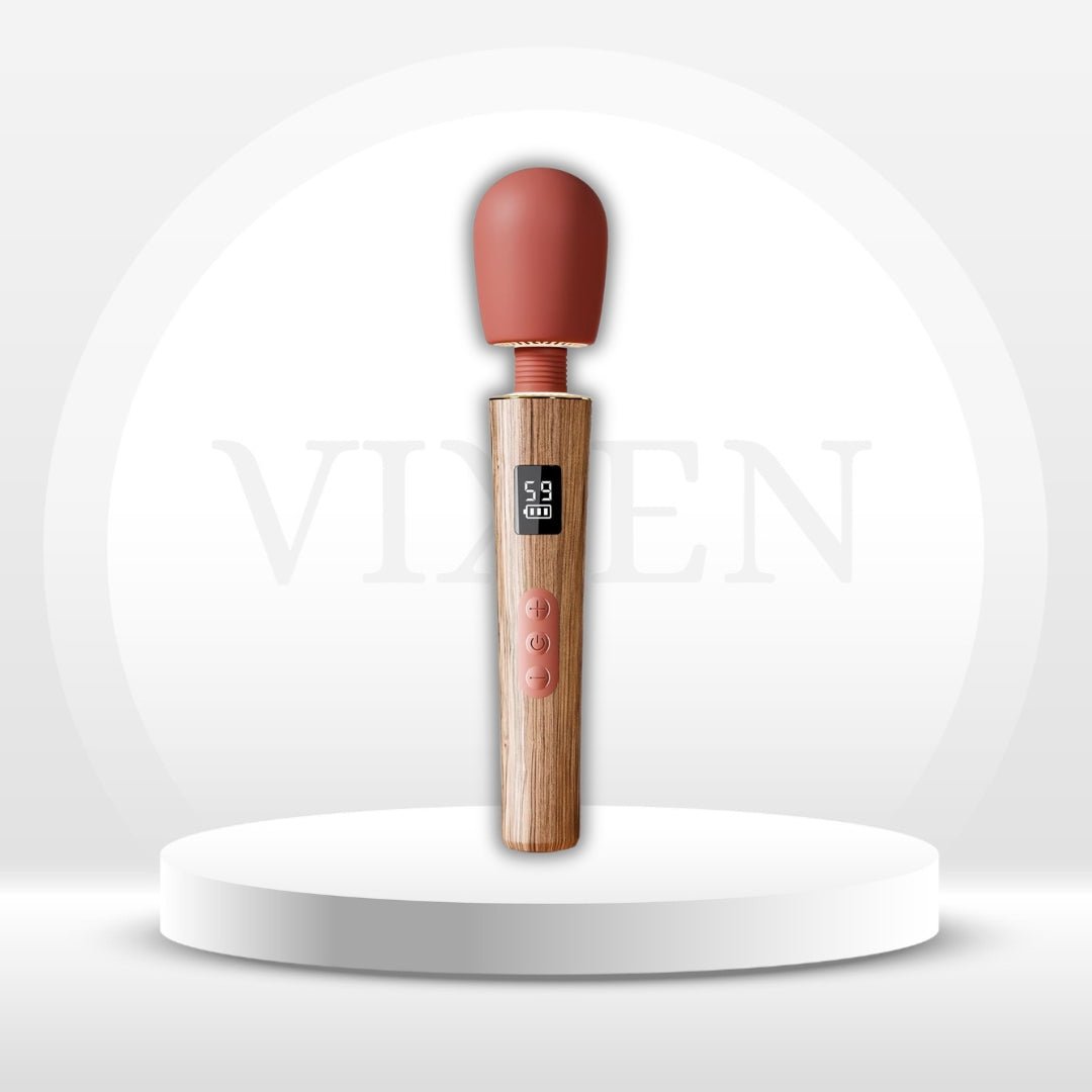 CurveNova Ergonomic Wand Vibrator, 9 Modes, G-Spot & Clitoral - Vixen Adult Playroom