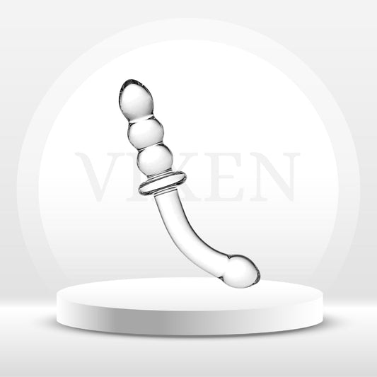 CurvePulse Dual Ended Glass Anal Wand - Vixen | Nova Network