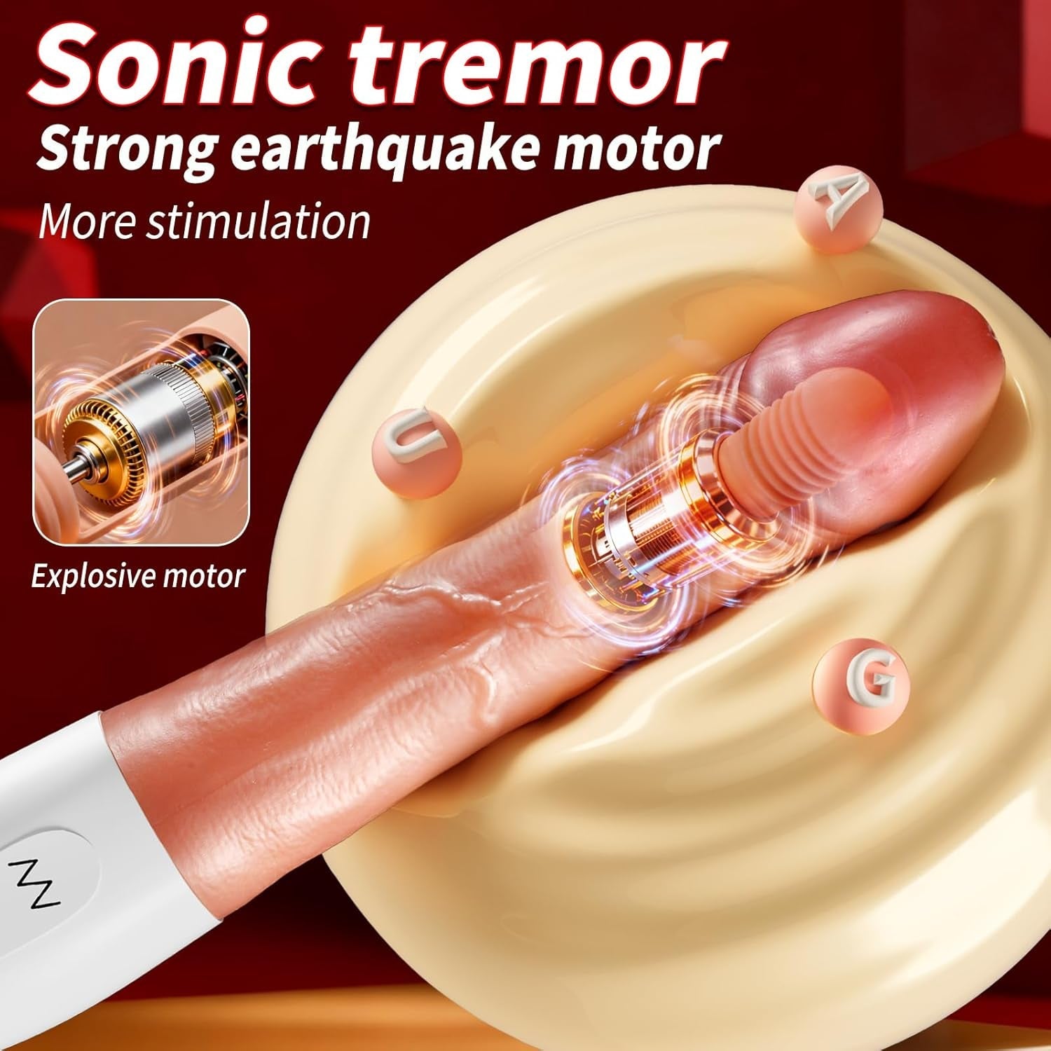 CyanStroke 8.4” Thrusting G - Spot Vibrator Dildo - Vixen | Nova Network