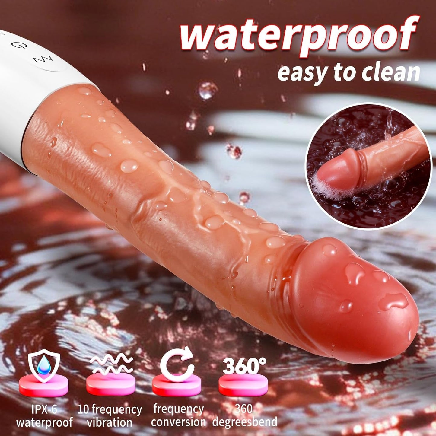 CyanStroke 8.4” Thrusting G - Spot Vibrator Dildo - Vixen | Nova Network