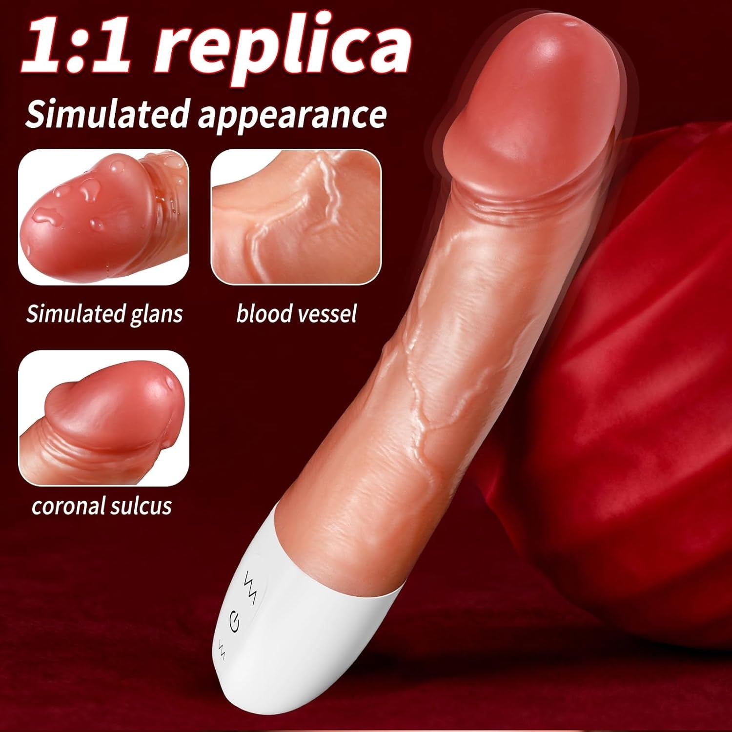 CyanStroke 8.4” Thrusting G - Spot Vibrator Dildo - Vixen | Nova Network
