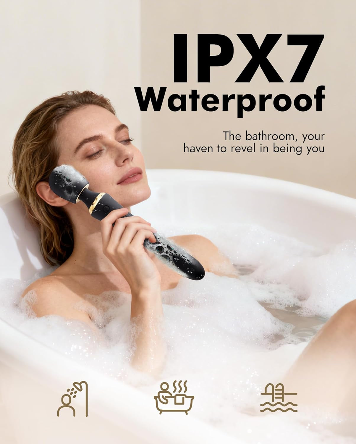 DuoThrust App Control Thrusting Wand Dildo Vibrator